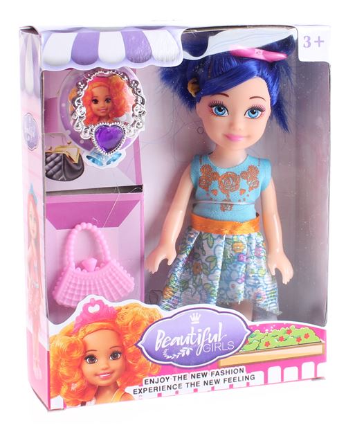 LG-Imports poupée Beautiful Girladolescente avec accessoires 16 cm violet