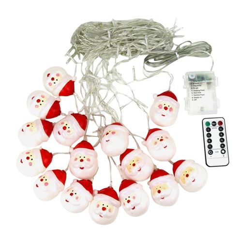 Rideaux lumineux Chaîne Avec télécommande Le jour de Noël-Blanc