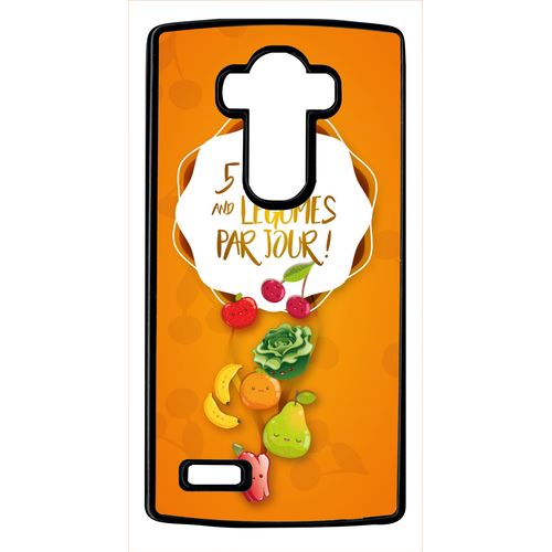 Coque Lg G4 5 Fruits Et Legumes Fond Orange
