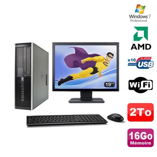 Pc hp compaq 6005 pro sff amd 3ghz 16go 2to graveur wifi win 7 pro 19' État correct - Hewlett-Packard reconditionné disponible sur Fnac