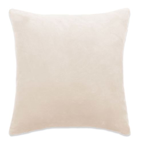 vidaXL Housse de coussin 4 pcs Velours 80 x 80 cm Blanc cassé