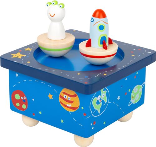 Small Foot boîte Spaceà musique bois junior 10 cm bleu