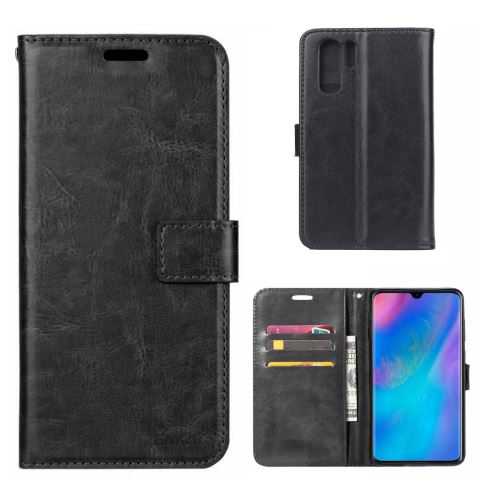 Etui en PU de couleur noir pour votre Huawei P30 Pro