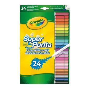Crayola Supertips 12 Feutres à dessiner lavables - Dessin et coloriage  enfant - Achat & prix