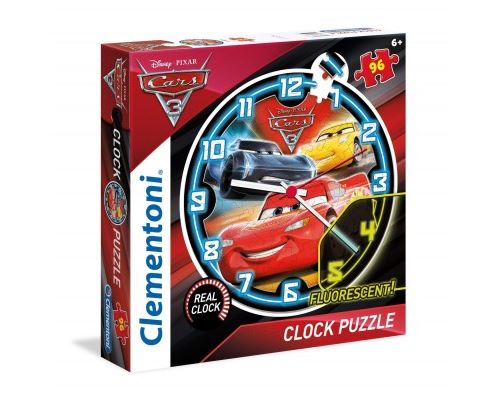 Puzzle 96 Pièces : Puzzle Horloge - Cars 3, Clementoni