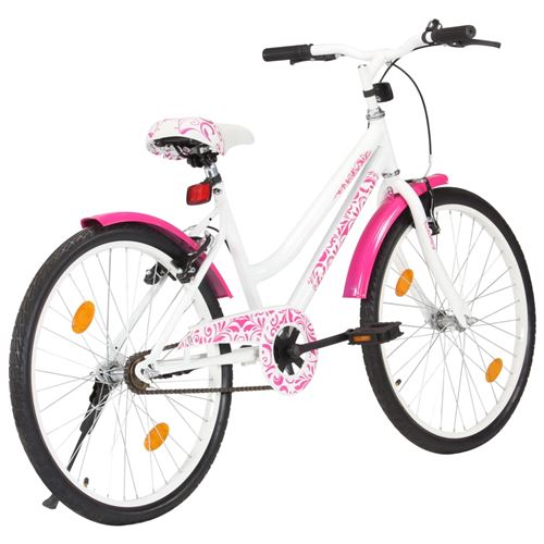 vidaXL Velo pour enfants 24 pouces Rose et blanc Velo enfant a la Fnac