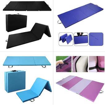30 sur tapis de sol fitness tapis de yoga pliable pour le pilates la gymnastique le yoga 240x120x5cm noir yoga et pilates achat prix fnac