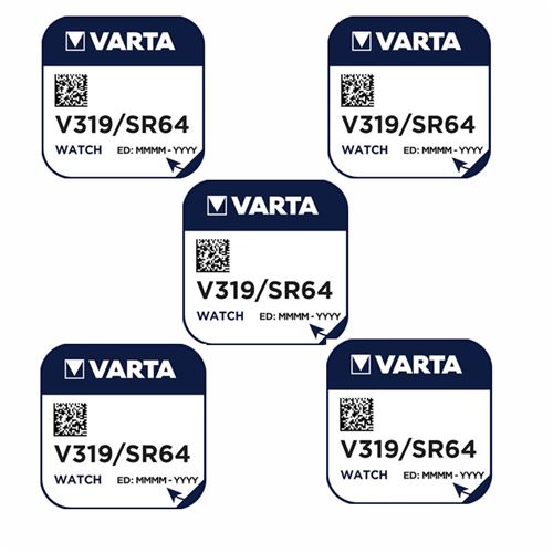 Varta 5 Piles oxyde argent V319 -SR527SW