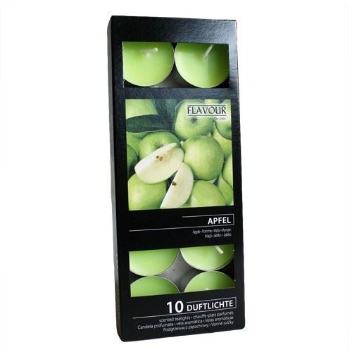 Bougies veilleuses parfumées - Boîte de 10 Pomme