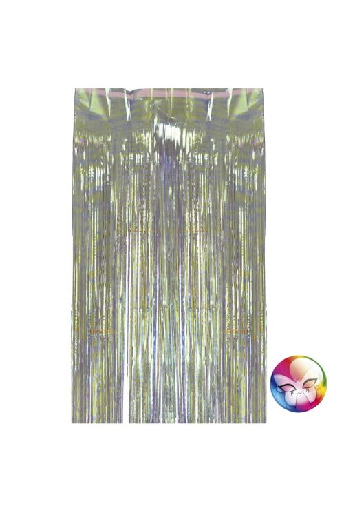 Rideau Lamelle Blanc Irisee 90 X 240 Cm