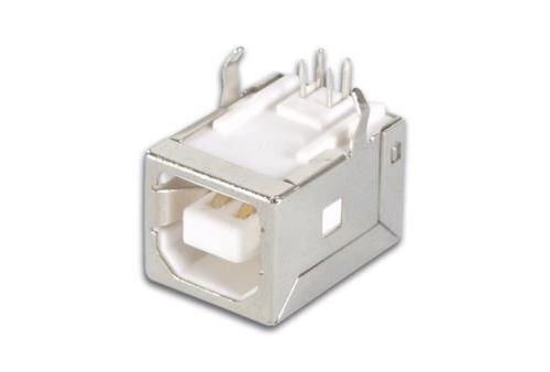 Usb b femelle, simple connecteur 90 pour circuit imprimé