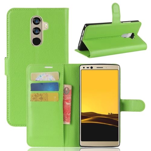 DOOGEE MIX 2 Housse Etui Cuir PU Texture Litchi Vert ALS51279