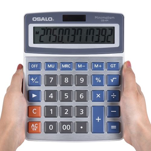 blingustyle Calculatrice double puissance à 12 chiffres avec cristaux brillants pour la maison/le bureau 