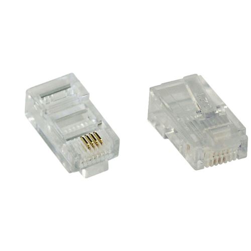 Prise modulaire 8P4C RJ45 à Crimper sur câble-ruban (ISDN), 10 pièce pack