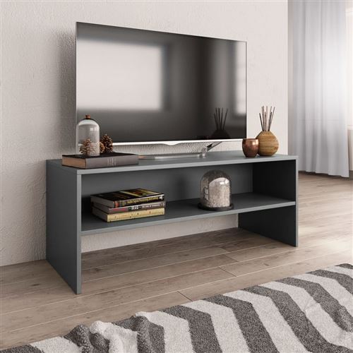 Meuble TV Gris 100 x 40 x 40 cm Aggloméré