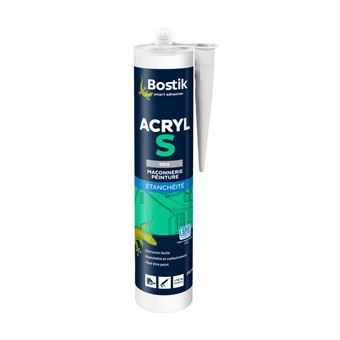 Mastic acrylique BOSTIK Acryl S - Gris - Cartouche 310 ml - 30613664 - 1