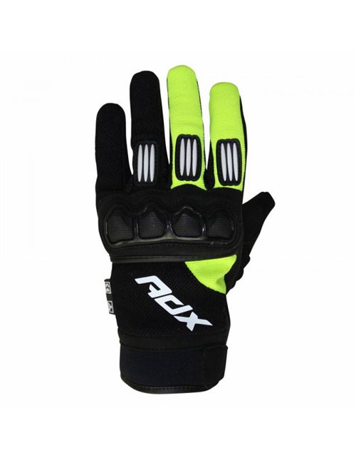 Gants cross adx town noir-jaune fluo t 6 (xxs) enfant (homologue en 13594:2015)