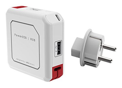 allocacoc Power Cube 9302/EUUHUB Batterie de Secours pour Smartphone/Tablette USB 2.1 Blanc