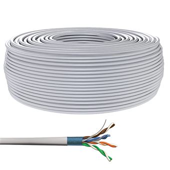 CONECTICPLUS Bobine de câble ethernet rj45 cat6 monobrin blindé 50m - 1