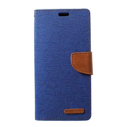 Etui en PU agenda en toile bleu clair pour votre Samsung Galaxy S10