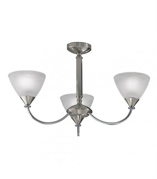 Suspension en nickel brossé Meridian 3 Ampoules