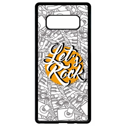 Coque samsung galaxy note 8 lets rock orange