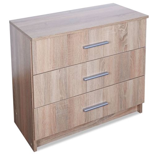 vidaXL Commode Aggloméré Chêne Buffet Table de Chevet Armoire de Rangement