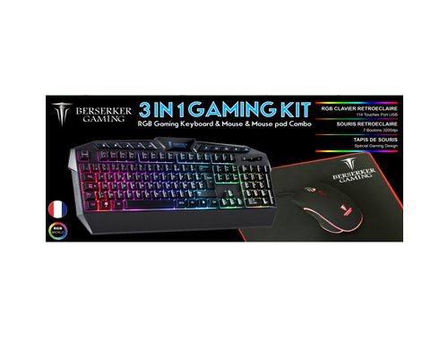 Pack bsk-gaming gx-800 3en1&nbsp; cl+s+tapis&nbsp; rgb backlights thor