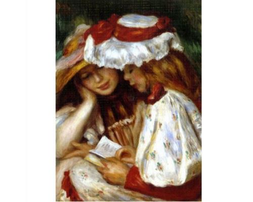Puzzle 1000 Pièces : Renoir Auguste - Deux jeunes filles lisant, DToys