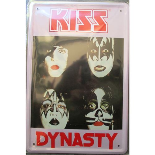 plaque groupe kiss dynasty hard rock roll musique tole publicitaire metal pub fan artiste