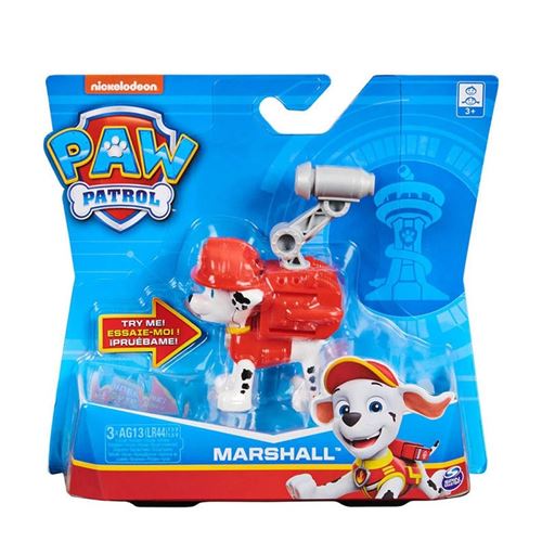 Paw Patrol - Action Pack Pup - Pat' Patrouille - Figurine Marshall 10cm - émet du son
