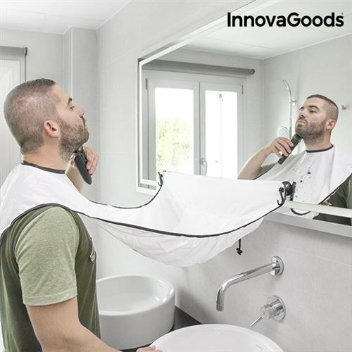 Bavoir de rasage avec ventouses en polyester - Tablier à barbe raser la barbe eviter les poils de partout