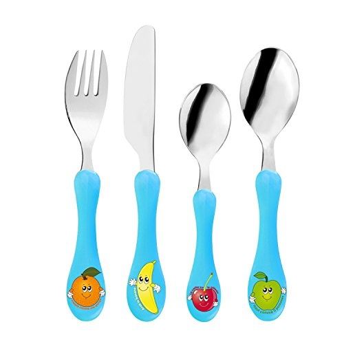 Amefa coffret de 4 couverts pour enfant-bleu bleu