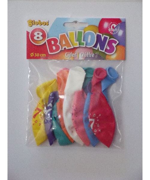 Ballons numéro 7 n ° 12 un côté 5 sacs de 8 pièces
