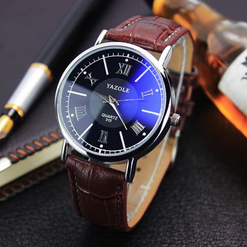 OHP Montre Homme Quartz Brun+Noir YAZOLE 313