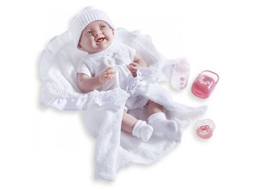 Berenguer - Soft Body La Newborn in White bunting and accessories