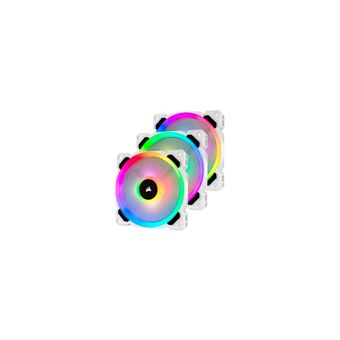 CORSAIR LL Series LL120 RGB Dual Light Loop - Ventilatorhuis - 120 mm - wit, blauw, geel, rood, groen, oranje, violet (pak van 3) - 1