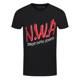 NWA Ruthless Records T-Shirt Straight Outta Compton Homme Noir - Taille XL