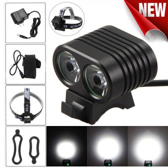 Kit éclairage Vélo LED Rechargeable 2 Pièces - Phare Avant + Feu Arrière 8 Modes
