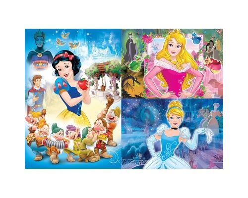 Puzzle 48 Pièces : 3 Puzzles - Disney Princess, Clementoni