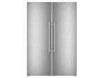 Side-by-Side BluPerformance : SFNsdd5257 (277 l. Classe D) + SRBsdd5250 (386 l. Classe D) congelateur NoFrost/Refrigerateur PowerCooling FreshAir avec BioFresh (0C). Electronique tactile couleur, poignees a depression. Portes inox anti-traces.