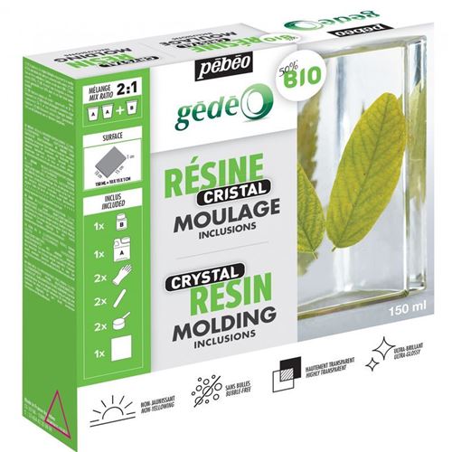 Kit R&eacute;sine Cristal Bio - 150 ml - P&eacute;b&eacute;o - couleur variant