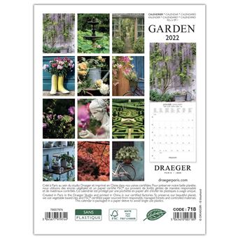 Petit Calendrier Mural Jardins - 2022 - Draeger Paris