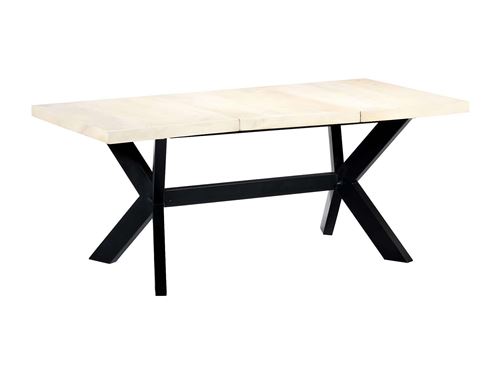 vidaXL Table à dîner Blanc 180x90x75 cm Bois de manguier massif