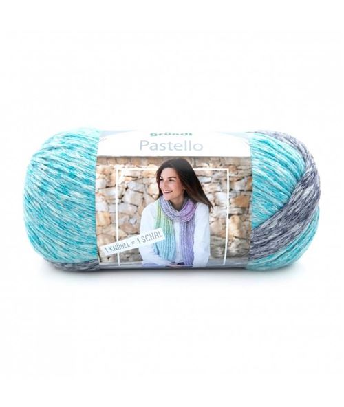 Fil à tricoter multicolore PASTELLO - Gründl - certifié Oeko-Tex(...) - 6 Bleu