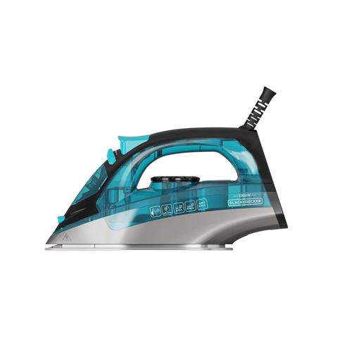 Black Decker Fer À Repasser Vapeur Black+Decker Bxir2201E 2200 W Bleu