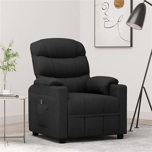 VIDAXL - Fauteuil inclinable électrique - Cuir - Noir - Image 2