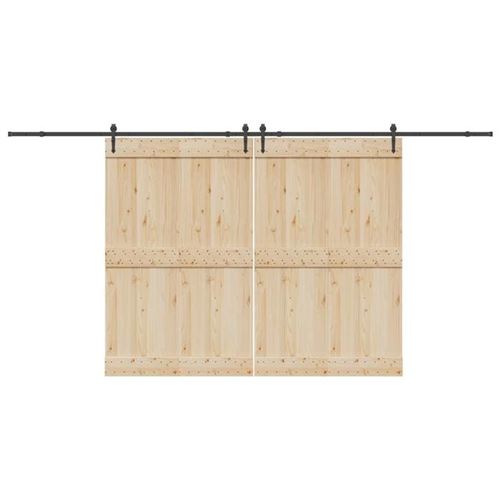 Vidaxl - Kit Di Binari Per Porte Scorrevoli 427 Cm Acciaio Nero