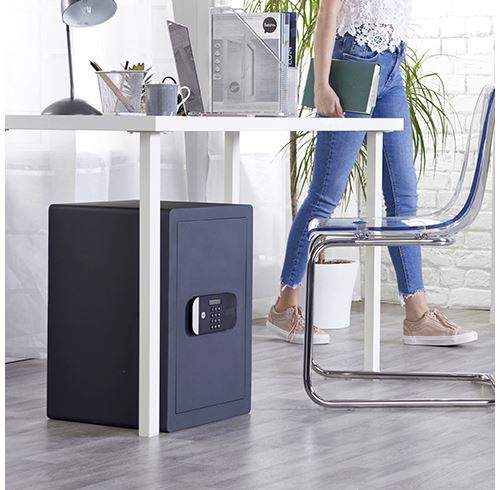 Non Communiqué Noir Coffre-Fort Haute Sécurité Yale 49 Litres Serrure Électronique