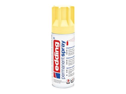 edding Premium 5200 - Peinture en spray - peinture acrylique - jaune pastel - opaque - mat - 200 ml